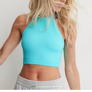 Aerie (3) Superchill Seamless High Neck Bra Tops Large